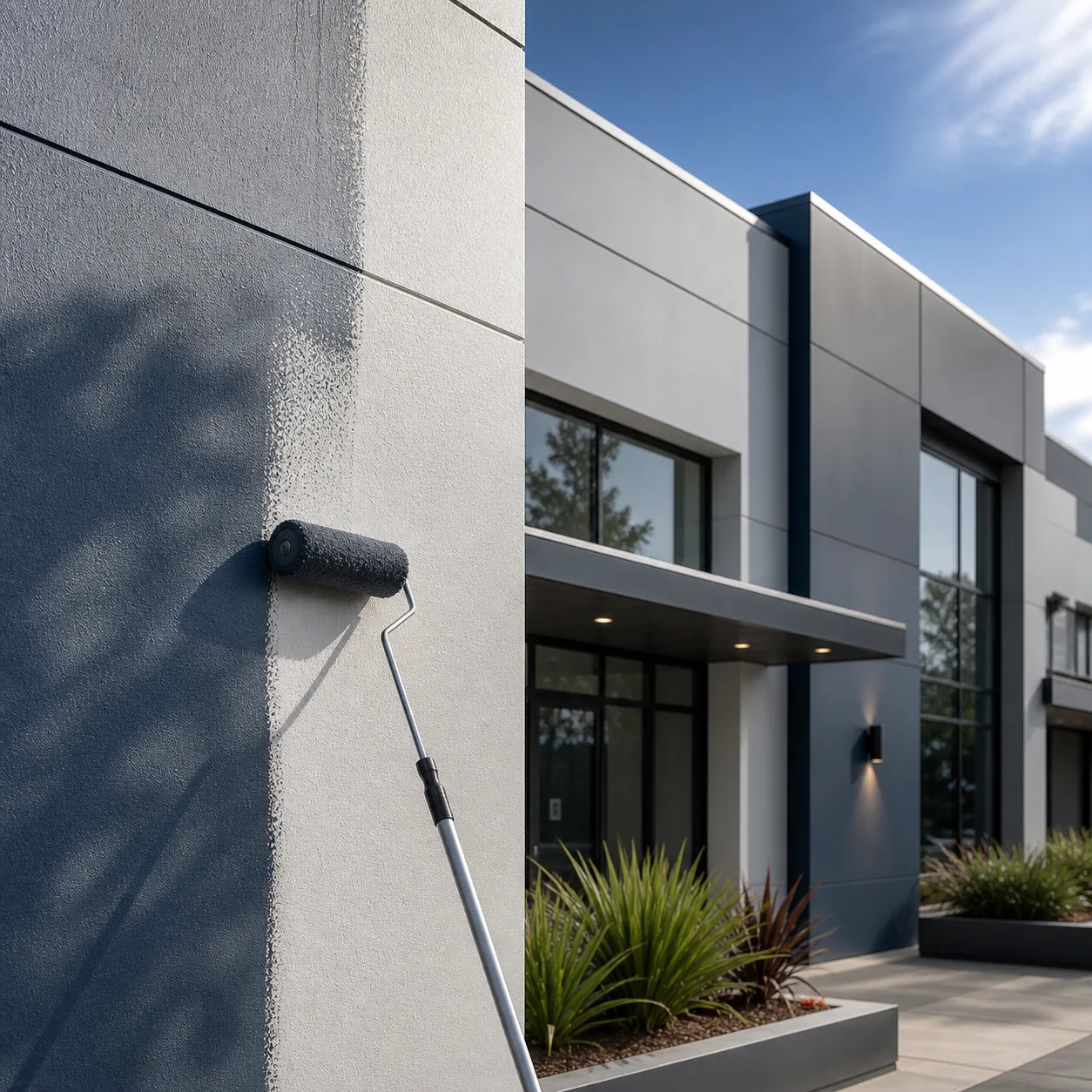 Commercial painting interior of a Geelong office or retail space