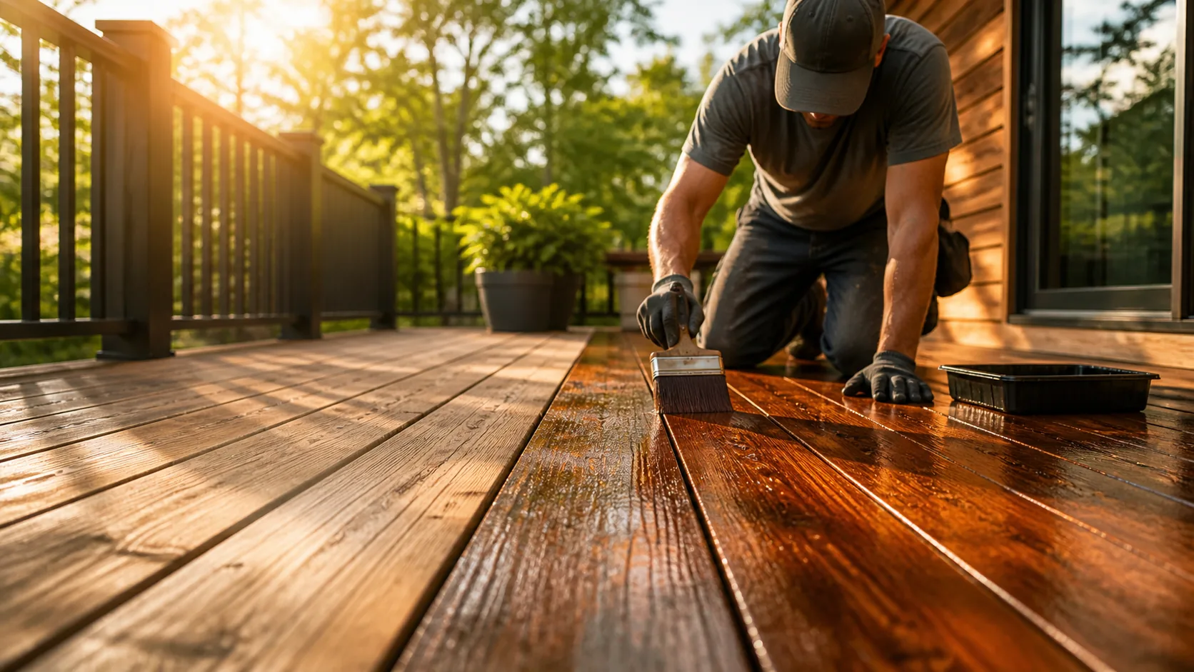 Deck and timber staining services in Geelong
