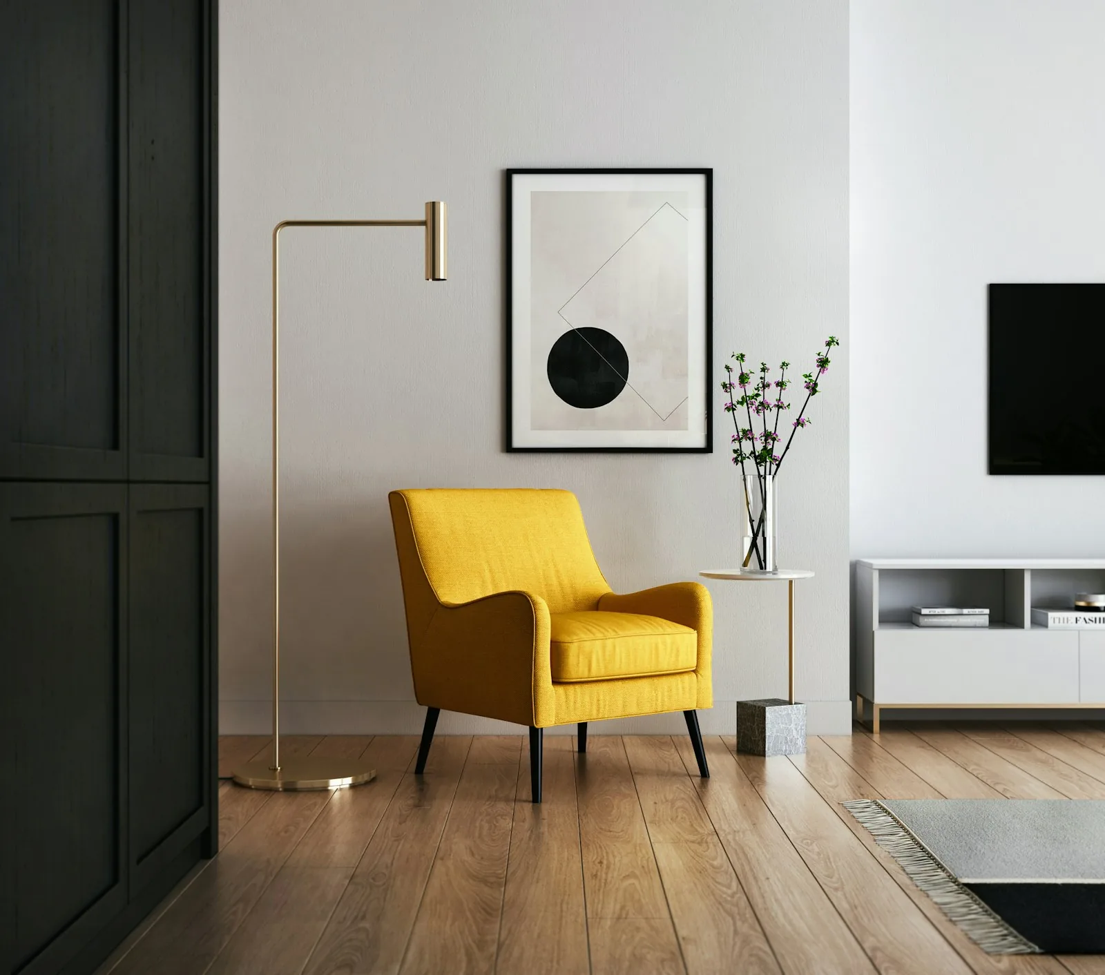 Interior feature wall Barwon Heads in Dulux Dieskau navy